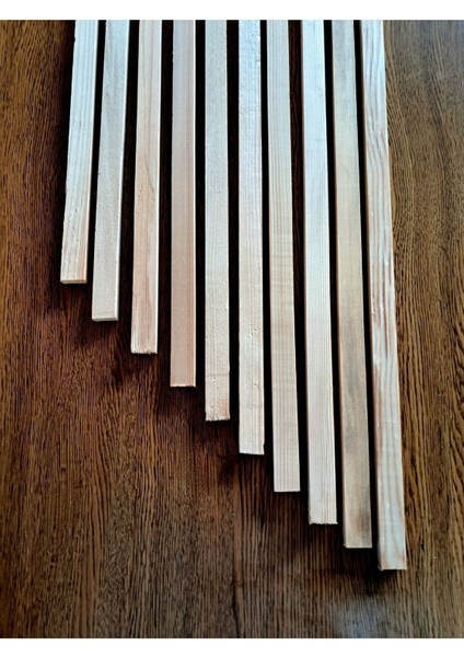 Luxury Ahşap Çıta, Dekoratif Çıta 10 Adet 1 cm x 2 cm x 100CM (Duvar Çıtası) Çıta 1 Adet