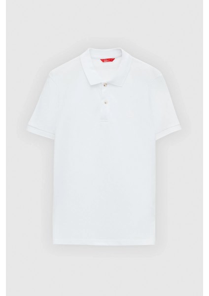 Ds Damat Slim Fit Beyaz Kutulu Polo Yaka T-Shirt 4HC14ORTKPLO1 indirimleri