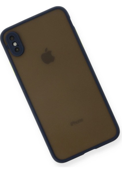 Apple iPhone Xs Max Kılıf Montreal Silikon Kapak - Lacivert Ferrg