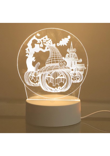 Cadılar Bayramı Süslemeleri Çocuklar Gece Işıkları Cadılar Bayramı Kabak LED Gece Işıkları Sensör Lambası 3D Masa Masa Lambası USB Kablosu ile Dokunmatik Kontrol Işıkları Kabak asyon (Yurt Dışından)