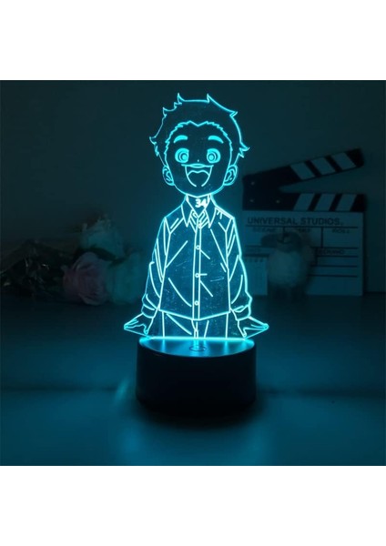 Anime Vaat Edilen Neverland Figürü 3D Çocuklar Hayranları Için, Uzaktan Kumandayla Değişen 16 Renk, Çocuk Odası u, Emma Figürü Manga Illusion LED Oyuncak Lamba Kız Erkek Çocuklar Içi (Yurt Dışından)
