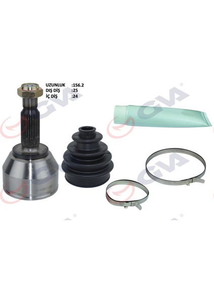 Aks Kafasi Diş Ön Transit Connect 1.8 Tdci 02-13 75HP 25X24X53.5 156.5MM Gnzrz