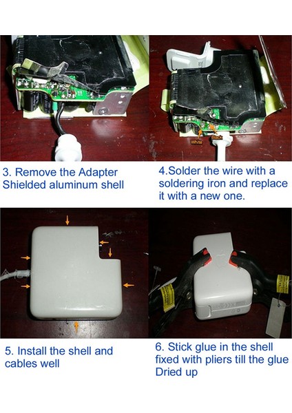 10 Adet Onarım Kablosu Dc Güç Adaptörü Kablosu Macbook Air/pro (L) (Yurt Dışından)
