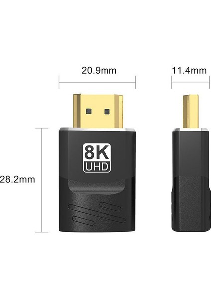 8k HDMI Uyumlu Adaptör 2.1 Erkek - Dişi Genişletici Projektör Için (Yurt Dışından)