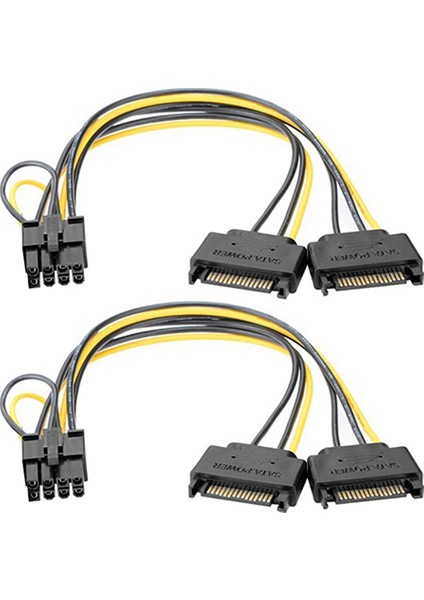 15PIN Revolution 8pın Gpu Güç Adaptörü Kablosu Bitcoin Madenciliği Için 20CM (Yurt Dışından)