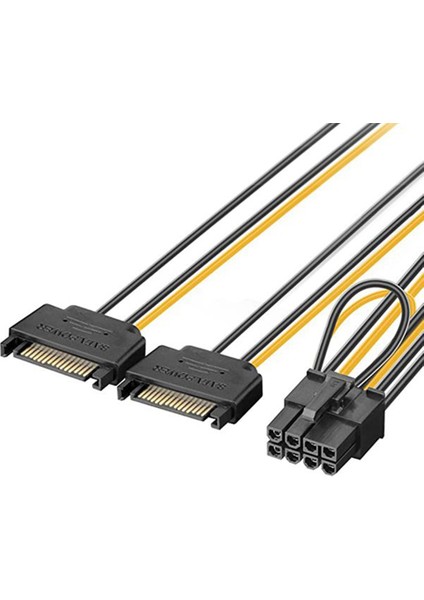 15PIN Revolution 8pın Gpu Güç Adaptörü Kablosu Bitcoin Madenciliği Için 20CM (Yurt Dışından) modelleri