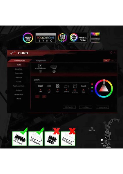 5V 3 Pin Argb Kontrol Cihazı Soğutma 4 Pin Pwm Fan Hub Pwm Argb Fan Beyaz (Yurt Dışından)