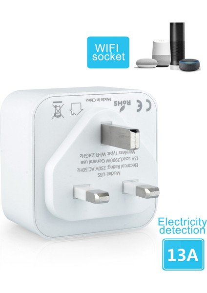 U3S Wifi Akıllı Priz Kablosuz Ses Kontrolü Zaman Anahtarı Ingiltere Prizi (Yurt Dışından) indirimleri