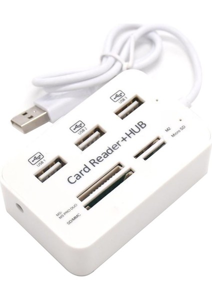 7'si 1 Arada USB 2.0 Hub Kart Okuyucu Kombosu (Yurt Dışından)
