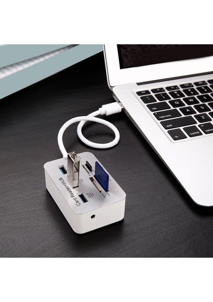 7'si 1 Arada USB 2.0 Hub Kart Okuyucu Kombosu (Yurt Dışından)