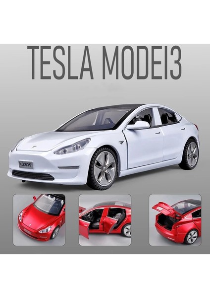 1:32 Tesla Model 3 Alaşım Araba Modeli Pres Döküm ve Oyuncak Araçlar Oyuncak Arabalar Çocuk Oyuncakları Çocuk Hediyeler Için Çocuk Oyuncak (Yurt Dışından)