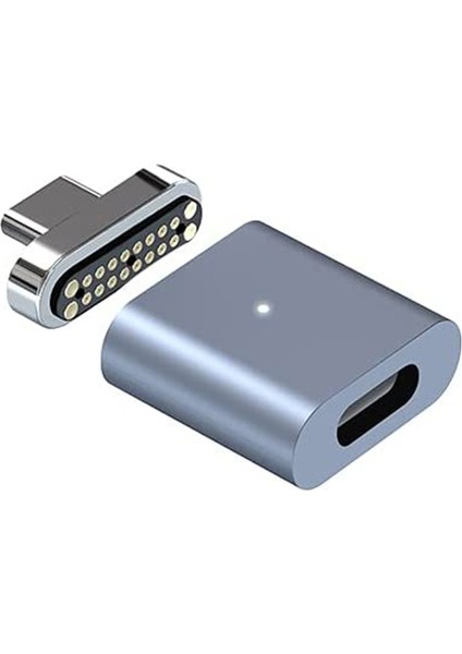 Manyetik USB C Adaptörü, 20 Pin Tip C Konnektör, iPad MacBook Pro B Için (Yurt Dışından)