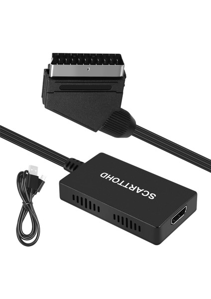 Scart - HDMI Dönüştürücü HDMI Kablolu Hd Adaptör 720P 1080P (Yurt Dışından)