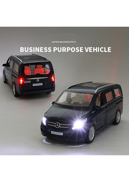 1:32 V260 Alaşım Mpv Araba Modeli Döküm Metal Oyuncak Araçlar Araba Modeli Koleksiyonu Ses ve Işık Yüksek Simülasyon Çocuk Oyuncak Hediye (Yurt Dışından)