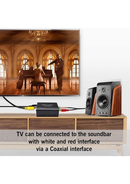 Koaksiyel Optik - 3,5 mm Jack Stereo Dac Ses Adaptörü Hdtv Ev Için (Yurt Dışından)