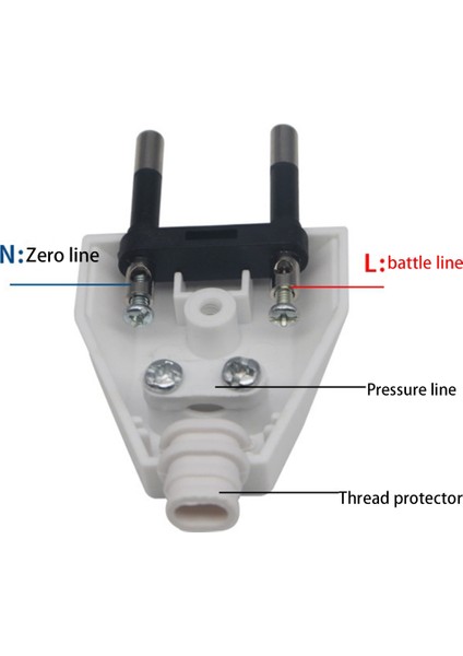 4.0mm Yeniden Kablolanabilir Güç Fişi Erkek Elektrik Prizleri Ab Fişi 10 Adet Beyaz (Yurt Dışından) indirimleri