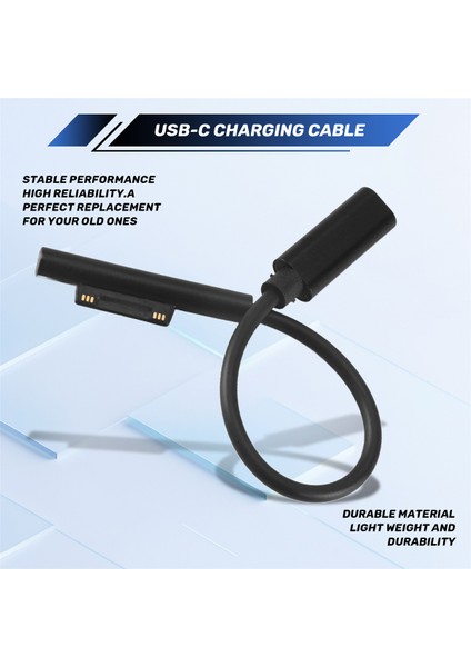 Surface Connect Için Usb-C Şarj Kablosu Surface Pro7 Go2 Pro6 5/4 (Yurt Dışından)