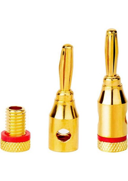 Muz Fişleri Açık Vida 24K Altın Kaplama Fişler Ses Jak Bağlantısı (Yurt Dışından) fiyatları