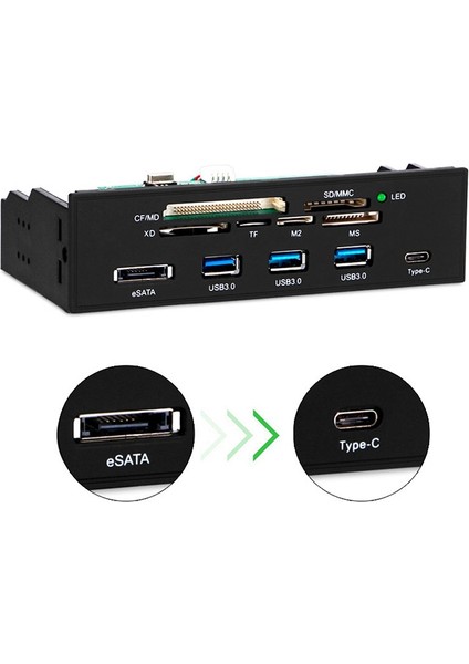 5.25 Inç Pc Bilgisayar Ön Panel USB 2.0 Kart Okuyucu, Ms, 64G Cf Okuyucu (Yurt Dışından)