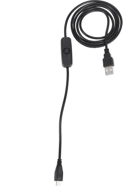Raspberry Pi ve Şarj Için Anahtarlı Güç Düğmeli Mikro-Usb Kablosu (Yurt Dışından)