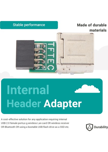 9-Pin Anakart 2 Portlu USB 2.0 A Dişi Dahili Başlık Adaptörü (Yurt Dışından) fırsatları