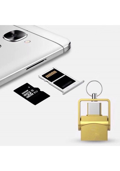 Type-C Otg Adaptör Usb3.1 Type-C Kart Okuyucu Mobil U Disk Dönüştürücü (Yurt Dışından)