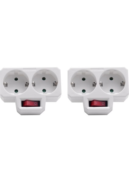 Soket Adaptörü, Soket Için Çift Fiş, Çift Soket, Ab Fişi (Yurt Dışından)