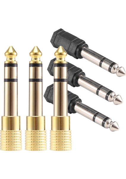 6x Kulaklık Adaptörü Erkekten Dişiye Stereo Kulaklık Jakı Adaptörü (Yurt Dışından)
