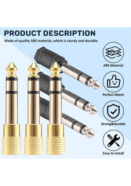 6x Kulaklık Adaptörü Erkekten Dişiye Stereo Kulaklık Jakı Adaptörü (Yurt Dışından) fırsatları