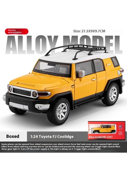 1:24 Toyota Fj Cruiser Off-Road Suv Alaşım Metal Pres Döküm Model Araba Yüksek Kaliteli Dekoratif Trendy Süsler Hediye Kutusu Arkadaş Için (Yurt Dışından)