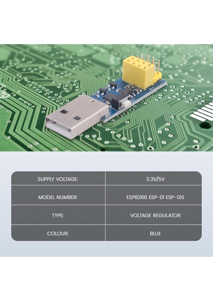 USB To ESP8266 Esp-01 ESP-01S Seri Wifi Bluetooth Modül Adaptörü (Yurt Dışından)