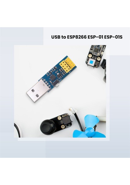 USB To ESP8266 Esp-01 ESP-01S Seri Wifi Bluetooth Modül Adaptörü (Yurt Dışından)