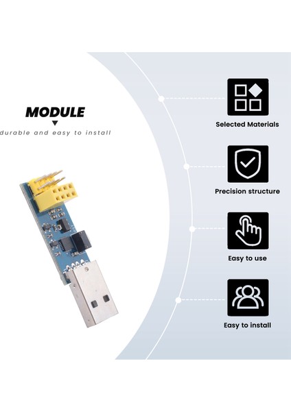 USB To ESP8266 Esp-01 ESP-01S Seri Wifi Bluetooth Modül Adaptörü (Yurt Dışından)