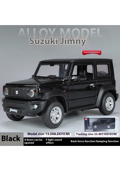 1:24 Suzuki Jimny Off Road Suv Alaşım Metal Döküm Model Araç Ses ve Işık Koleksiyonu Ekran Hobi Dekorasyon Hediyeler Için Boy (Yurt Dışından)