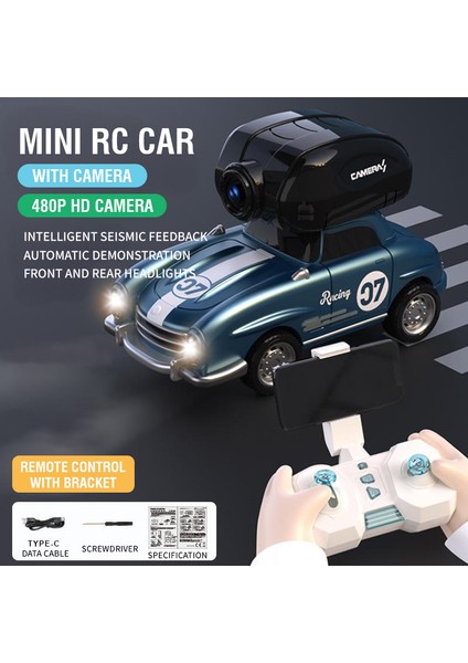 Rc Araba Yarışı Gerçek Zamanlı Iletim Kamera Uzaktan Kumanda Drift Araba Kablosuz Indüksiyon Elektrikli Yarış Aracı Modeli Çocuk Oyuncak (Yurt Dışından)