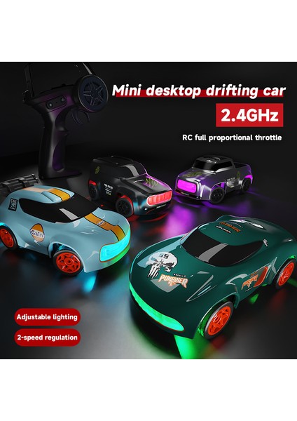 Mini 4WD Drift Araba 1:64 Yüksek Hızlı Elektrikli Rc Uzaktan Kumanda Araba Soğuk Işık Uzaktan Kumanda Araba Oyuncak Hediye (Yurt Dışından)