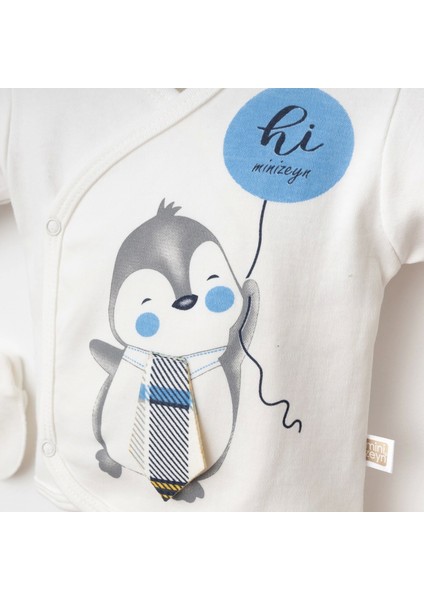7042 Mnz Marka Ekose Penguin Yeni Doğan Hastane Çıkışı Erkek 5'li Set