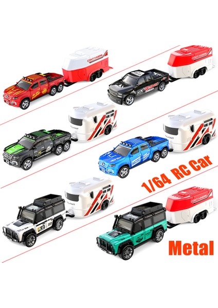 1:64 Metal Alaşım Oransal Uzaktan Kumandalı Araç Modeli 2.4 Ghz Mini Simülasyon Rc Araba Römorklu (Yurt Dışından)