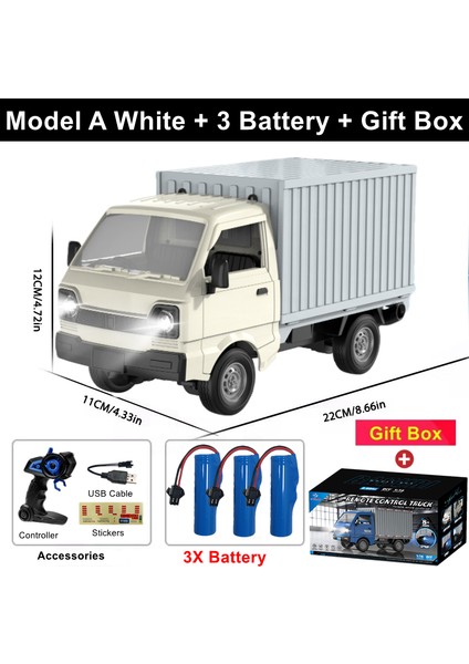 Uzaktan Kumanda Rc Araba Simülasyon Drift Tırmanma Kamyon LED Işık Kargo Yük Alma Araç Van Modeli 2.4g Radyo Çocuk Yetişkin Oyuncak (Yurt Dışından)