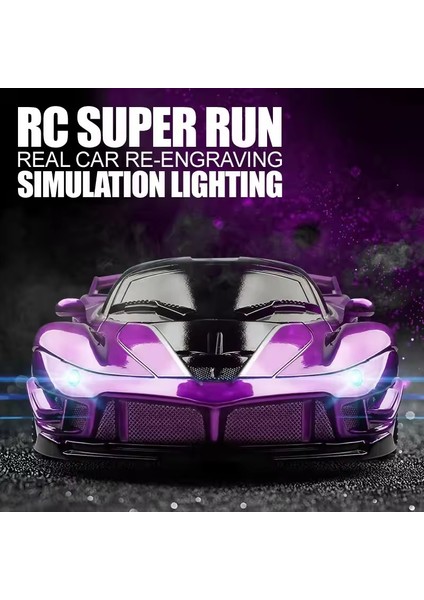 1/18 Rc Araba LED Işık Radyo Uzaktan Kumanda Spor Arabalar Için Çocuk Yarış Yüksek Hızlı Sürücü Araç Drift Erkek Kız Oyuncaklar (Yurt Dışından)