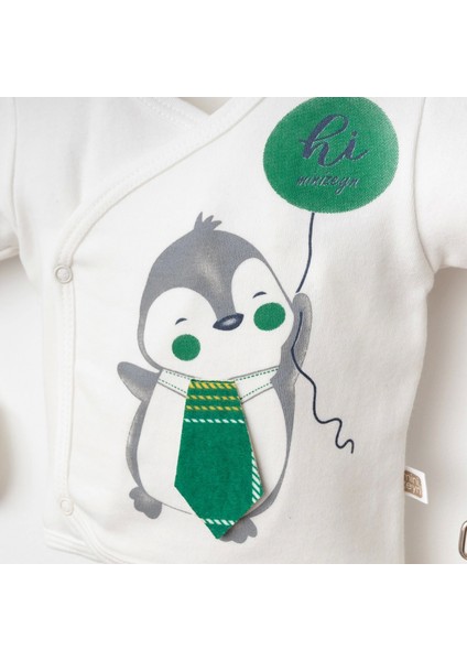 7042 Mnz Marka Ekose Penguin Yeni Doğan Hastane Çıkışı Erkek 5'li Set