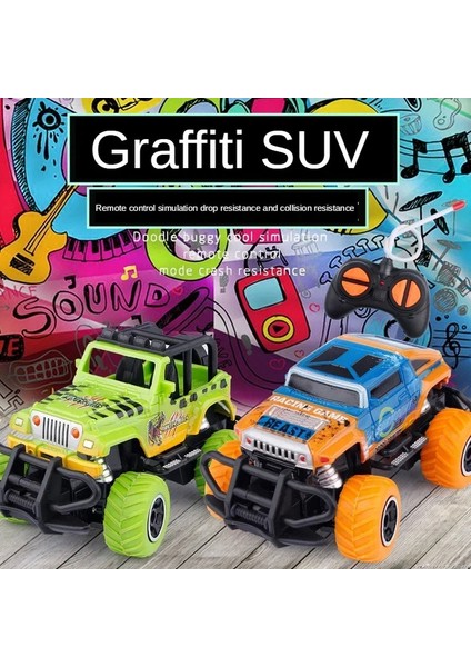 Yeni 1:43 Graffiti Taş Kablosuz Uzaktan Kumanda Off-Road Araba Modeli Çocuk Kapalı Açık Rekabet Oyunu Sert Oyuncak Araba Çocuklar Hediye (Yurt Dışından) fırsatları