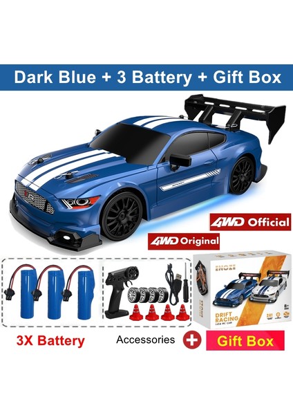 Rc Araba LED Işık ile 4WD Uzaktan Kumanda 4x4 Radyo Drift Arabalar Çocuklar Için Yarış Yüksek Hızlı Araç Erkek Kız Oyuncak Çocuklar Hediyeler (Yurt Dışından)