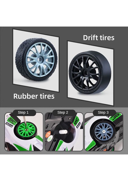 2.4g Rc Araba LED Işık ile 4WD Uzaktan Kumanda Drift Arabalar Profesyonel Yarış Oyuncakları Gtr Modeli AE86 Çocuklar Için Noel Hediyeleri (Yurt Dışından)
