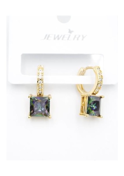 Kare Taşlı Küpe - Altın fiyatları