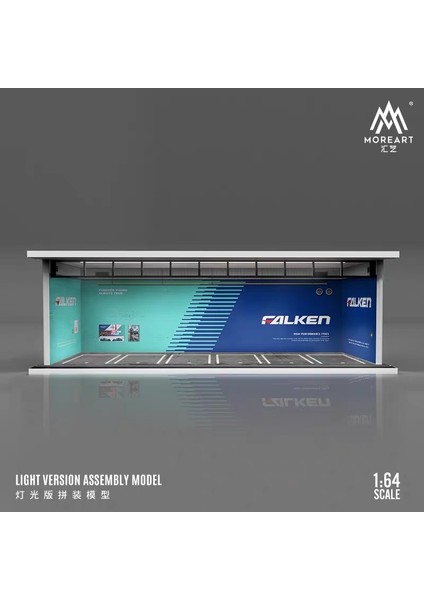 Timemicro + Morart 1:64 Ölçekli Diorama Araba Garaj Modeli Montaj LED Aydınlatma Otopark Zemin Ekran Sahne Modeli (Yurt Dışından)