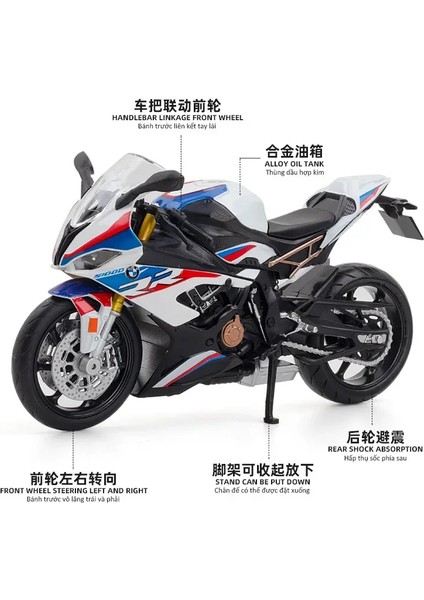 1:12 Bmw S1000RR Motosiklet Model Araba Simülasyon Alaşım Metal Oyuncak Motosiklet Çocuk Oyuncak Hediye Koleksiyonu (Yurt Dışından) modelleri