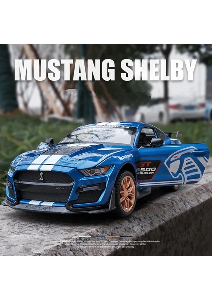 1:32 Ford Ng Shelby GT500 Alaşım Spor Araba Modeli Döküm Metal Araba Modeli Ses ve Işık Simülasyon Koleksiyonu Çocuk Oyuncak Hediye (Yurt Dışından)
