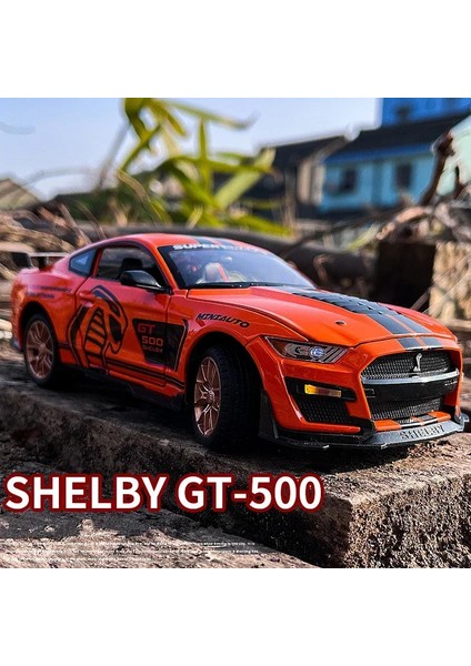 1:32 Ford Ng Shelby GT500 Alaşım Spor Araba Modeli Döküm Metal Araba Modeli Ses ve Işık Simülasyon Koleksiyonu Çocuk Oyuncak Hediye (Yurt Dışından)