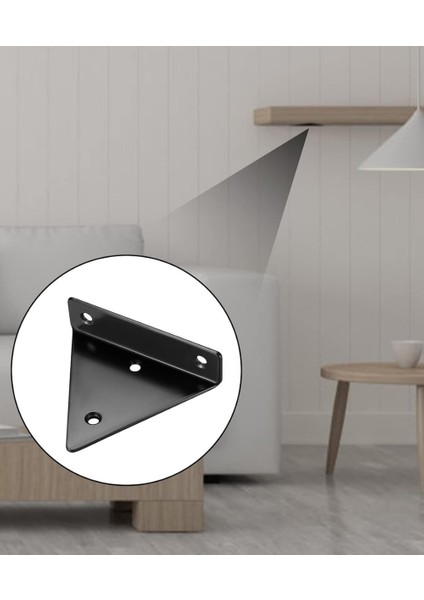 4'lü Gizli Duvar Rafı Askı Aparatı - Sağlam Metal Üçgen Raf Tutucu